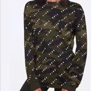 NWT Victoria Secret Army Long sleeve tee XL